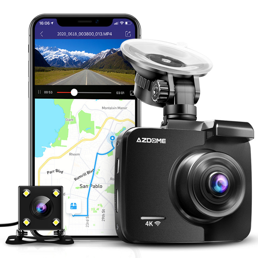 Azdome Dash Cam - 150 Degree Dual Lens Car Camera