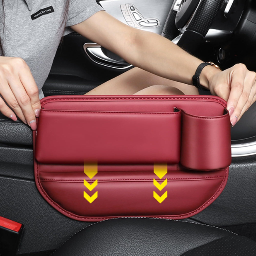 T3 LuxeGap Leather Car Seat Organizer