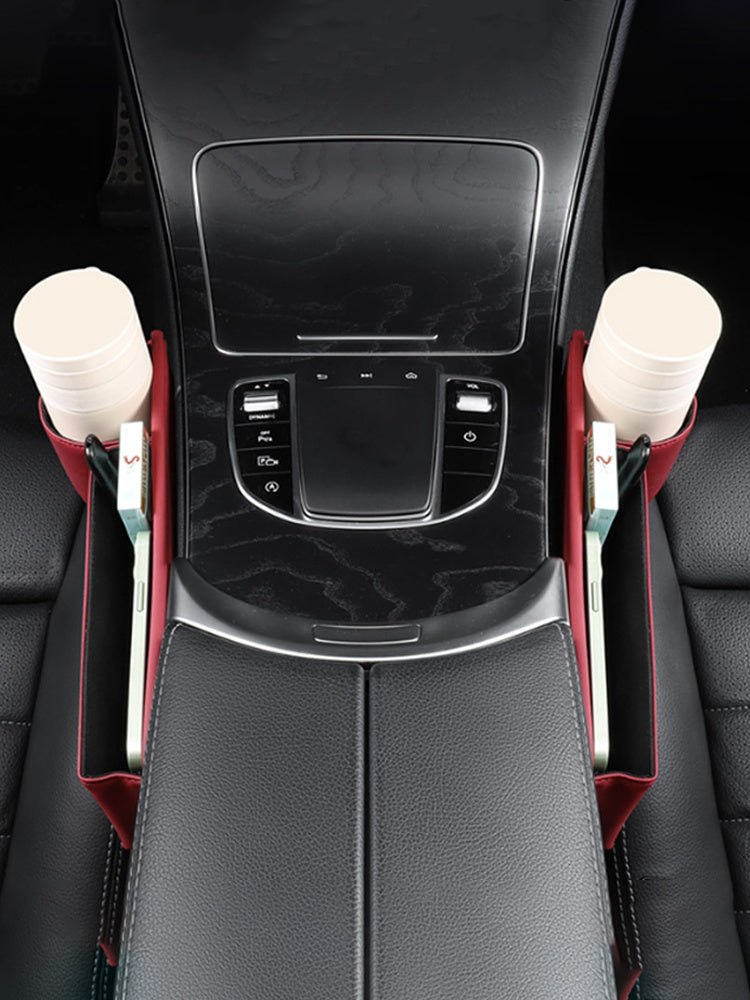 T3 LuxeGap Leather Car Seat Organizer