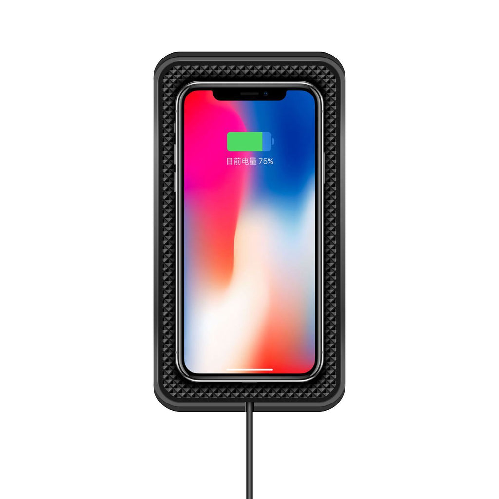 15W Car Anti-Slip Wireless Charging Pad – 2-in-1 Fast Charger