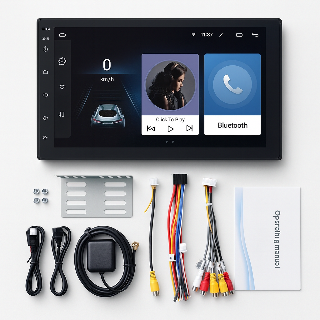 T3 VisionDrive™ 7-Inch Universal Car Bluetooth Stereo with GPS & Touchscreen Display
